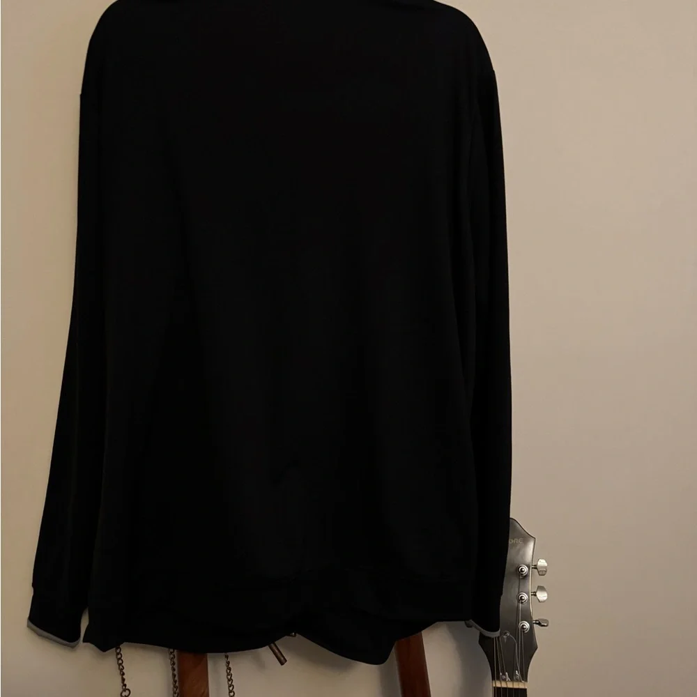 Adidas Men’s Black Quarter Zip Black/Grey 2XL - Picture 3 of 4